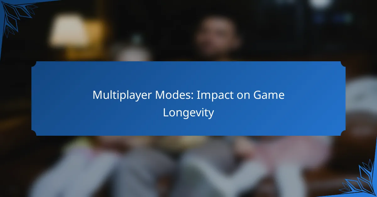 Multiplayer Modes: Impact on Game Longevity
