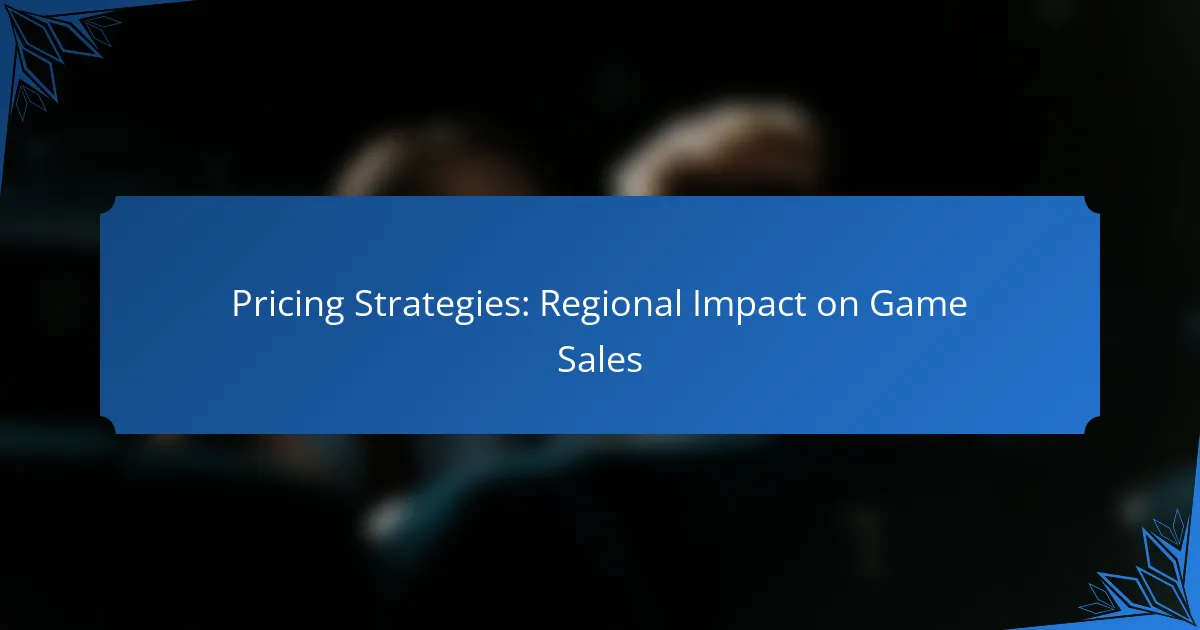 Pricing Strategies: Regional Impact on Game Sales