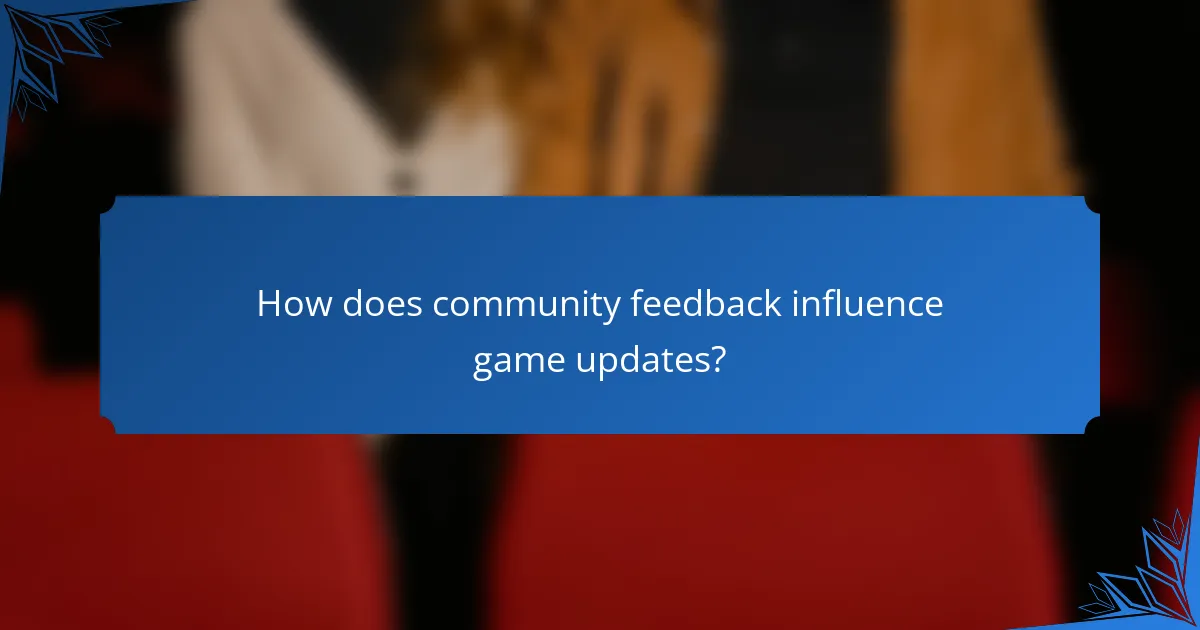 How does community feedback influence game updates?