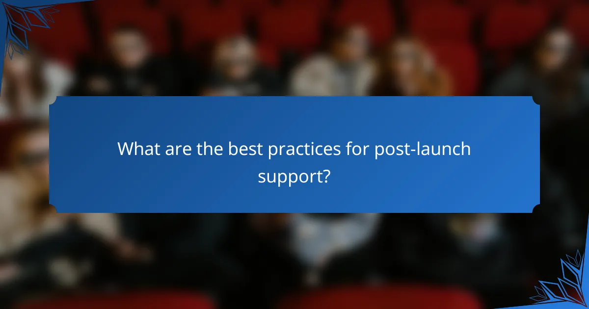 What are the best practices for post-launch support?